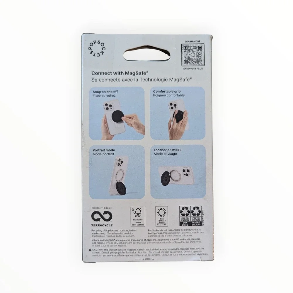 5-O PopSockets MagSafe Kick-Out PopGrip Phone Grip & Stand Ring French Navy